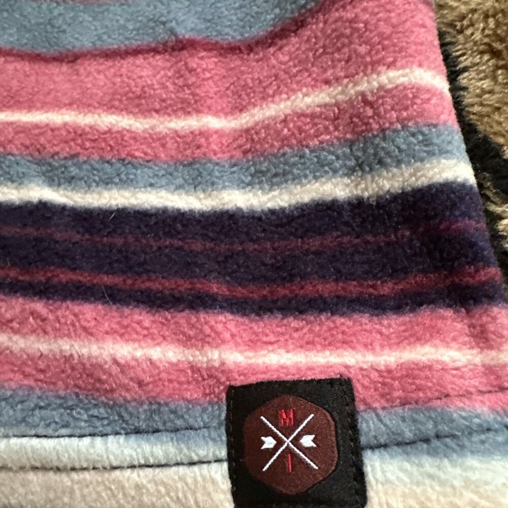 Women’s Mountain And Isles Size Small Fleece Pullover Pink Blue 1/4 Zip Cozy